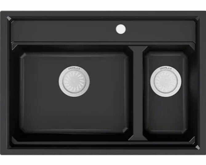 

Мойка кухонная Granula KS-7302 черный, KS-7302