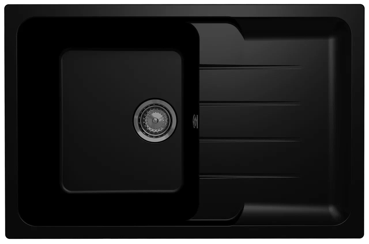 

Мойка кухонная Ulgran Quartz Gerda 780-07 78х51 см, уголь, Черный, Gerda 780-07