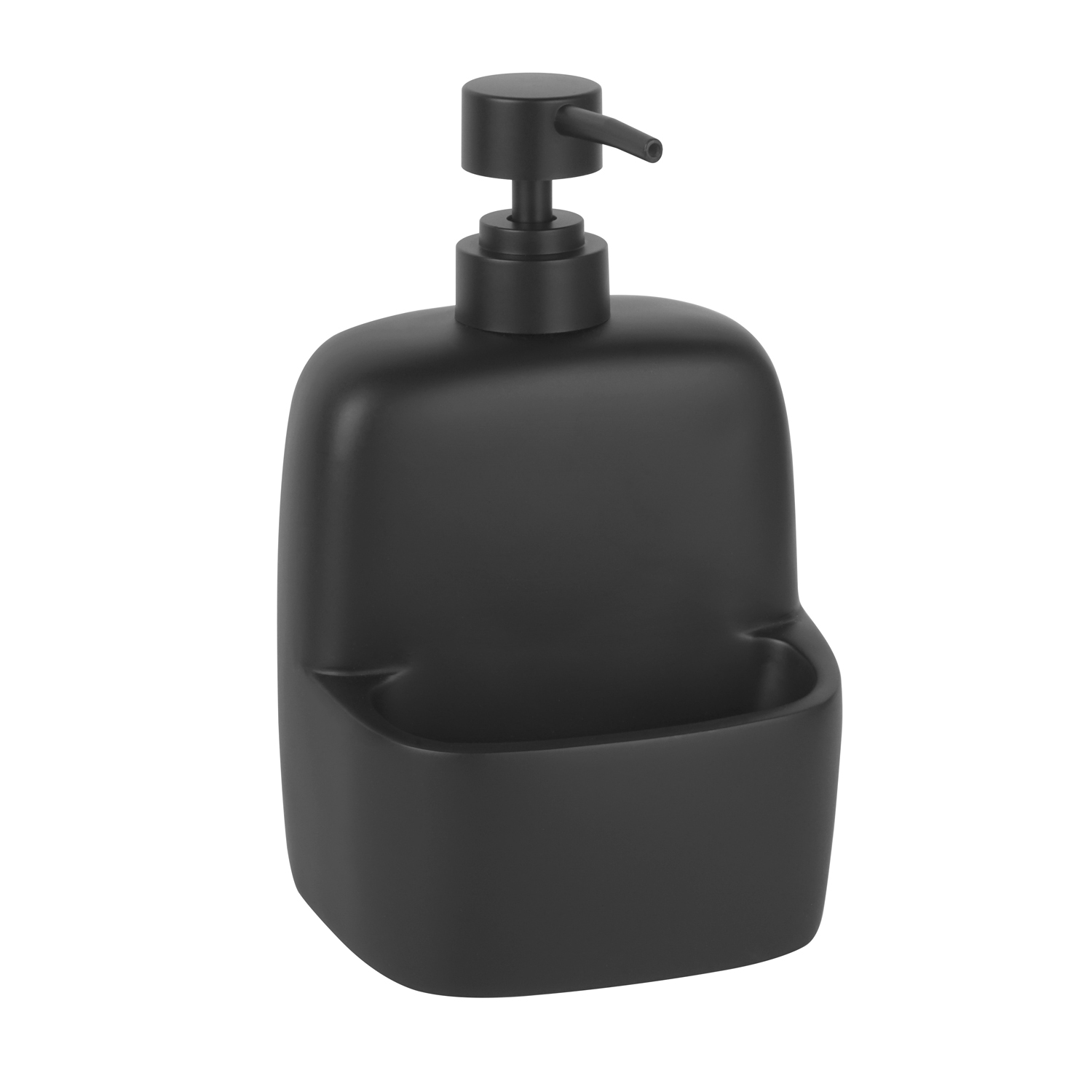 

Дозатор WasserKRAFT K-8499BLACK с ёмкостью для губки, Черный, K-8499BLACK
