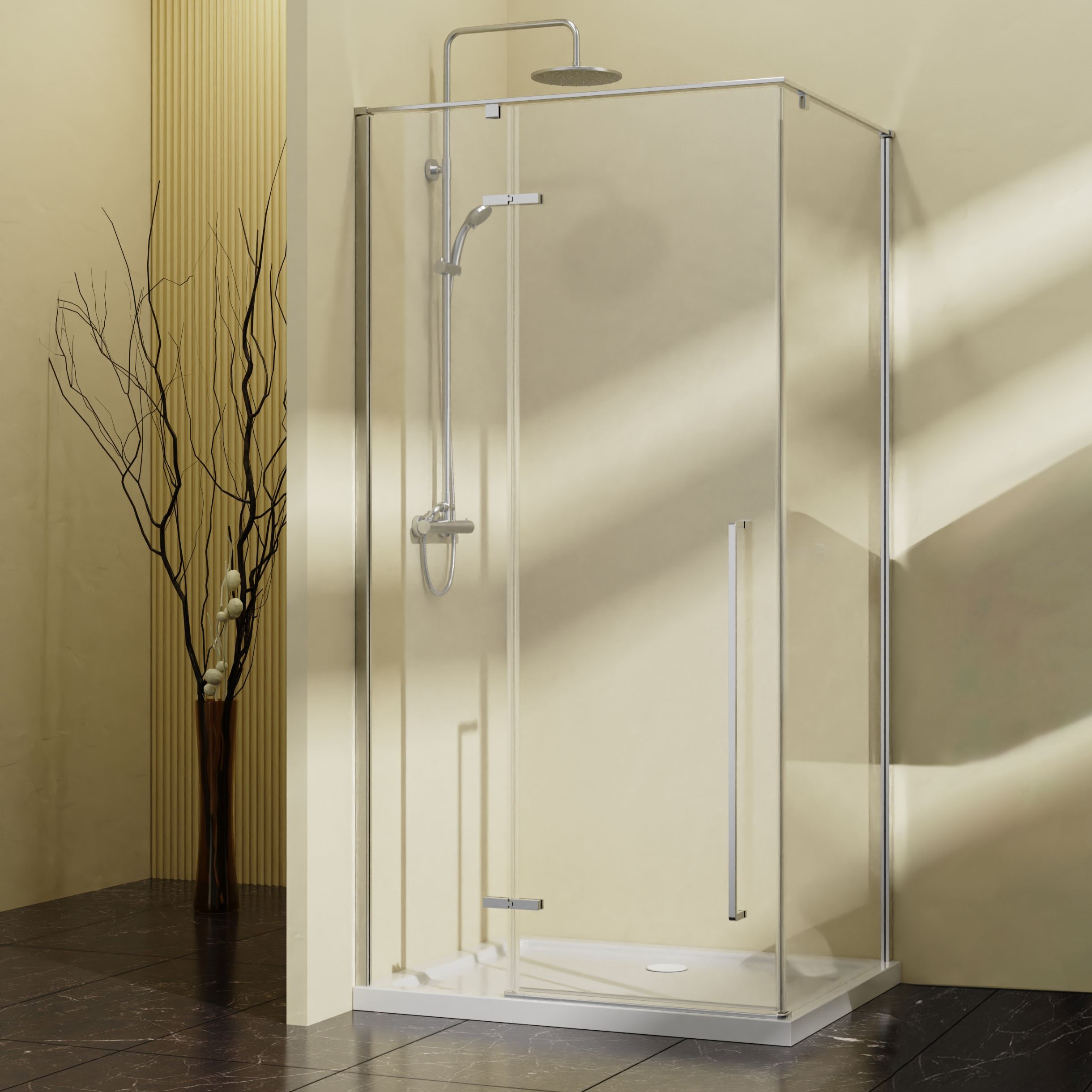 

Душевой уголок Vincea Slim-N VSR-5SN9090CL, 90х90, хром, стекло прозрачное, VSR-5SN9090CL