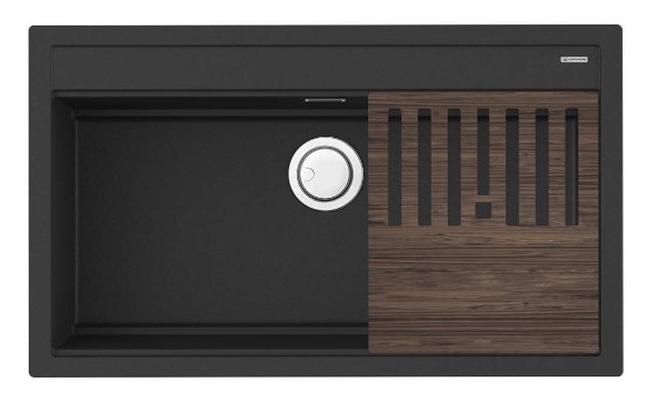 

Мойка кухонная Omoikiri Kitagawa 86-LB-GB графит, Черный, Kitagawa 86-LB-GB