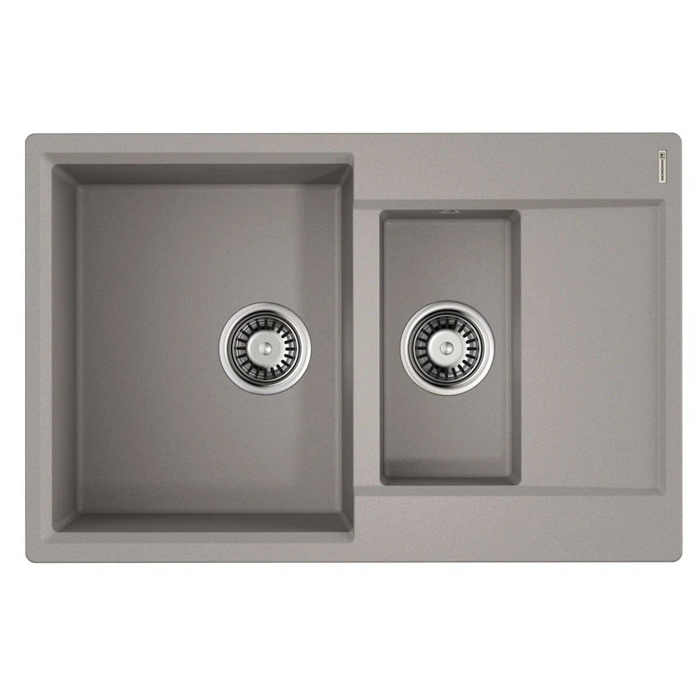 

Мойка кухонная Omoikiri Daisen 78-2T GR leningrad grey, Серый, 78-2T GR