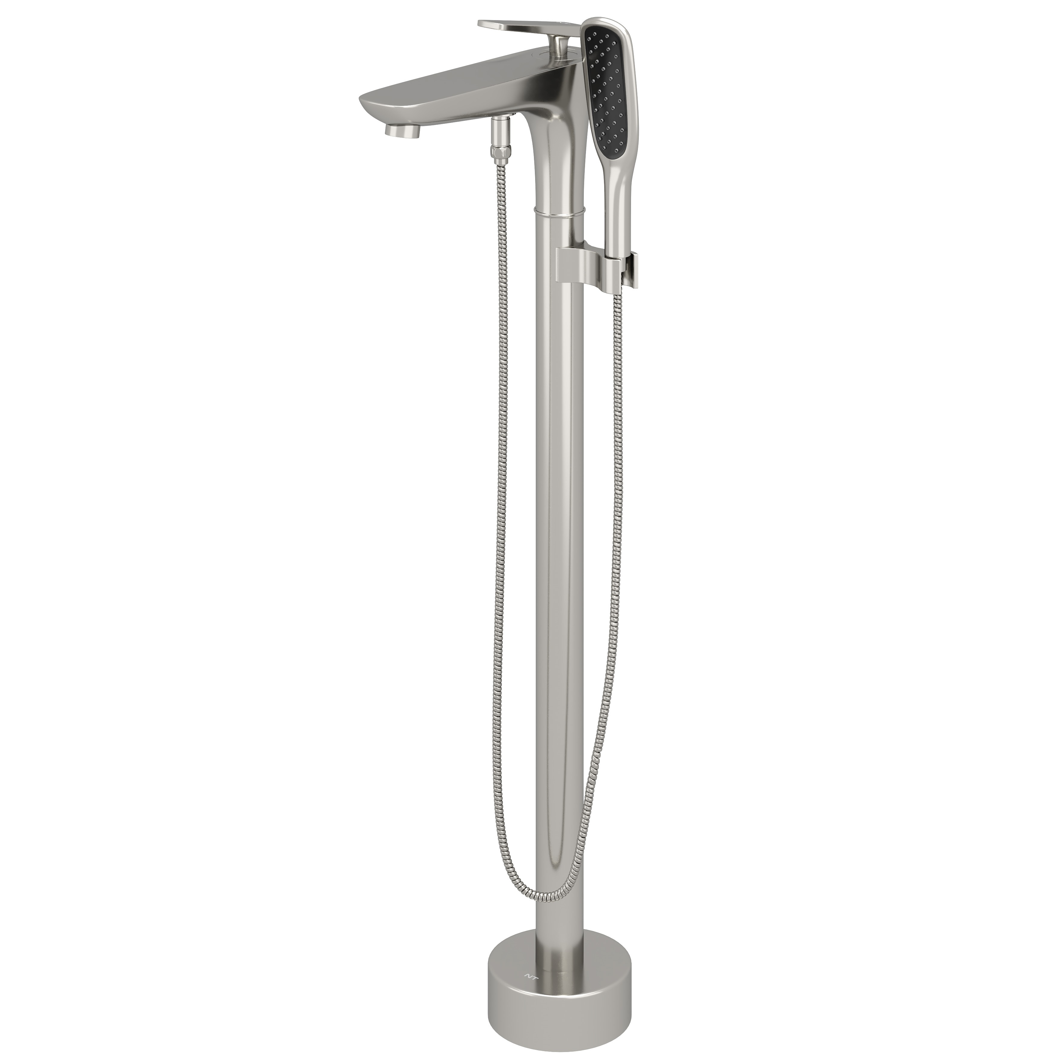 

Смеситель NT Bagno NT46031 Ogio для ванны с душем напольный никель матовый, NT46031 Ogio