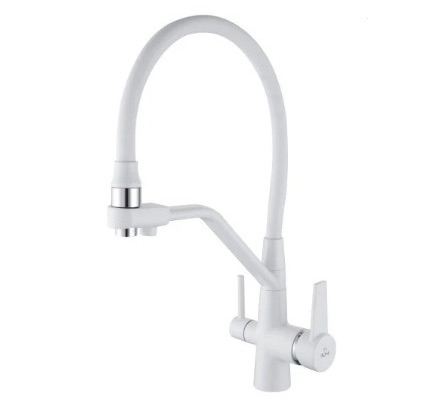 

Смеситель для кухонной мойки Rose R558C белый, R558C
