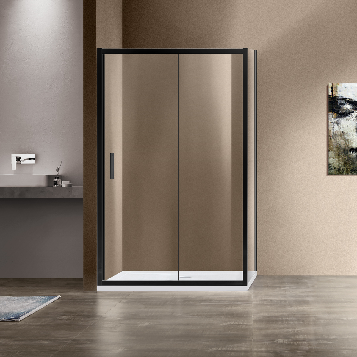 

Душевой уголок Vincea Garda VSR-1G9013CLB 130х90 черный, стекло прозрачное, VSR-1G9013CLB