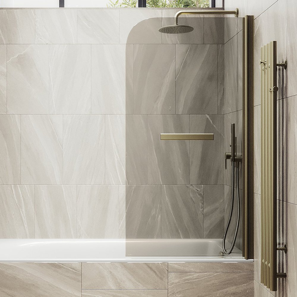 

Шторка на ванну Maybah Glass MGV-789-2 80х140 см, профиль бронза, стекло бронза, MGV-789-2