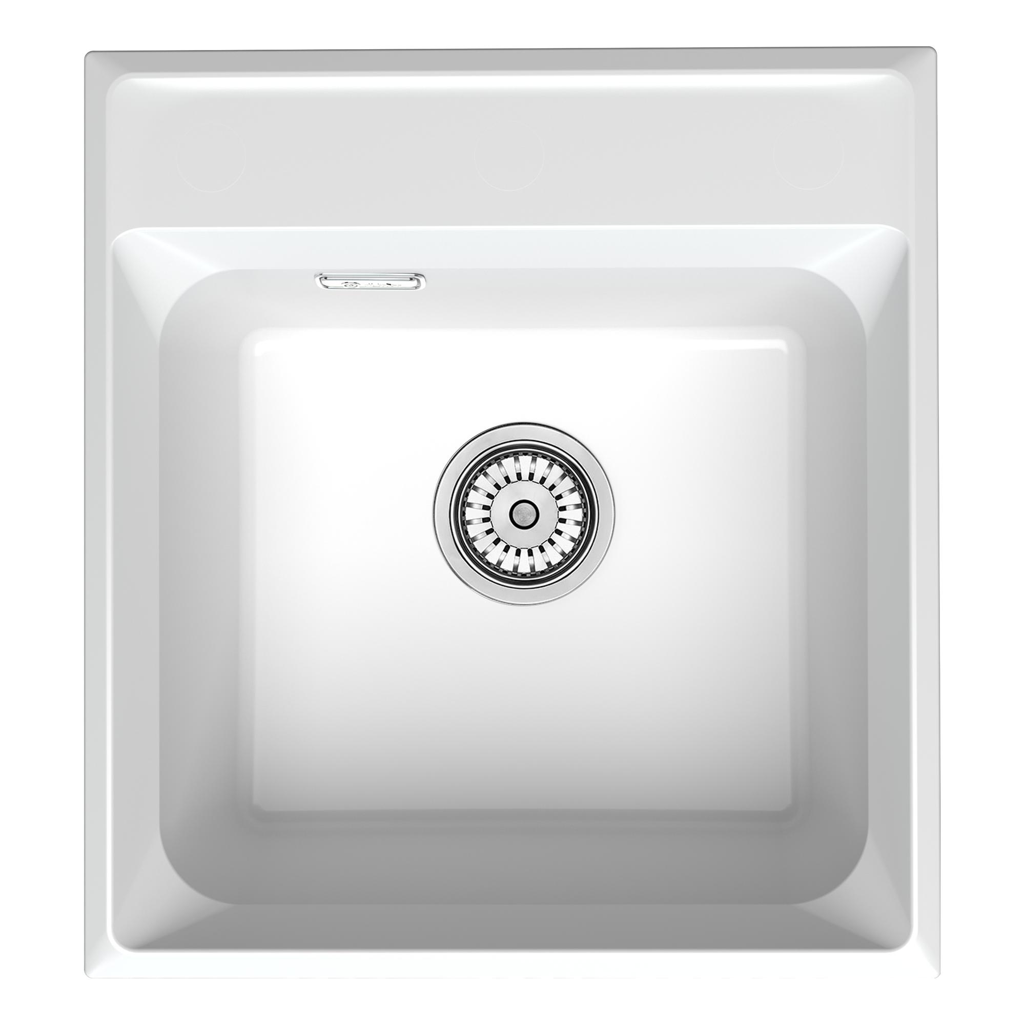 

Мойка кухонная Point Мисти 46 белая, Белый, Мисти 46