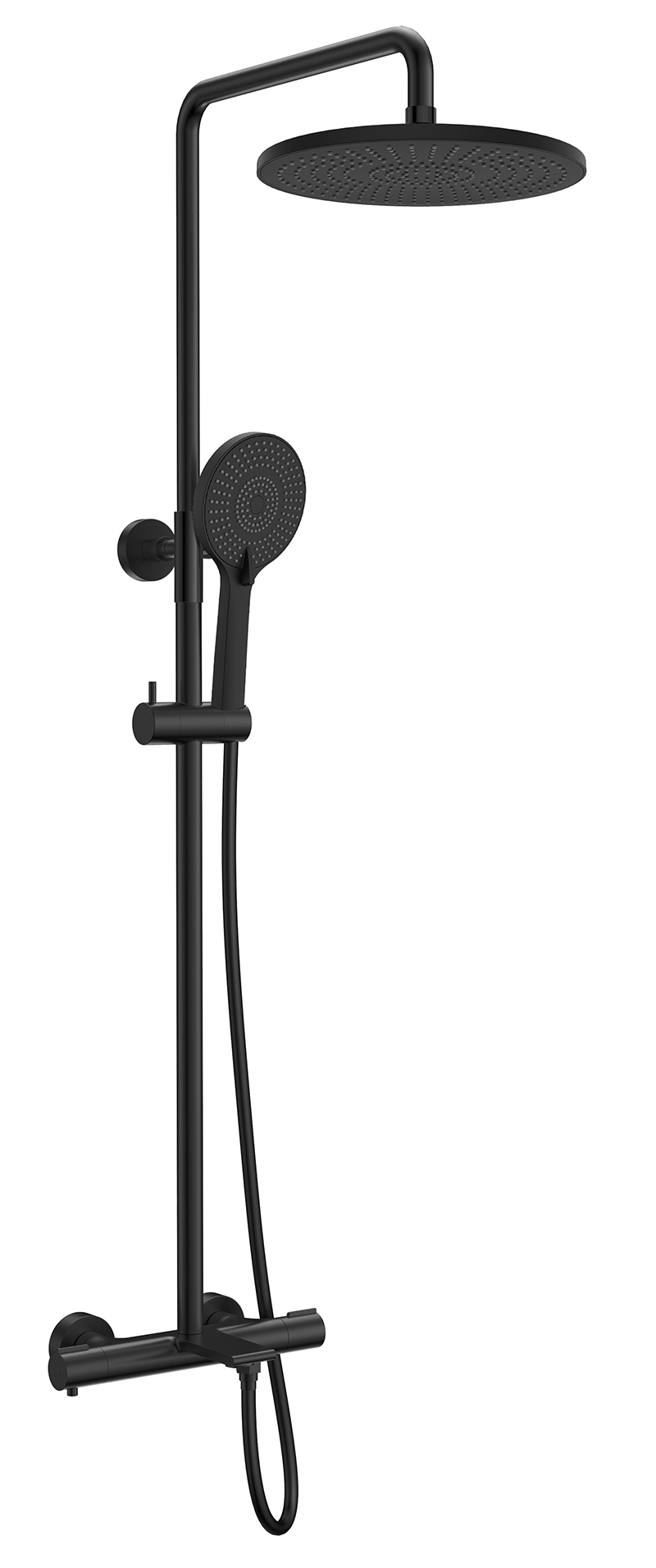 

Душевая стойка Kaiser Serio 05382-9 с термостатом и изливом, черная, Черный, 05382-9
