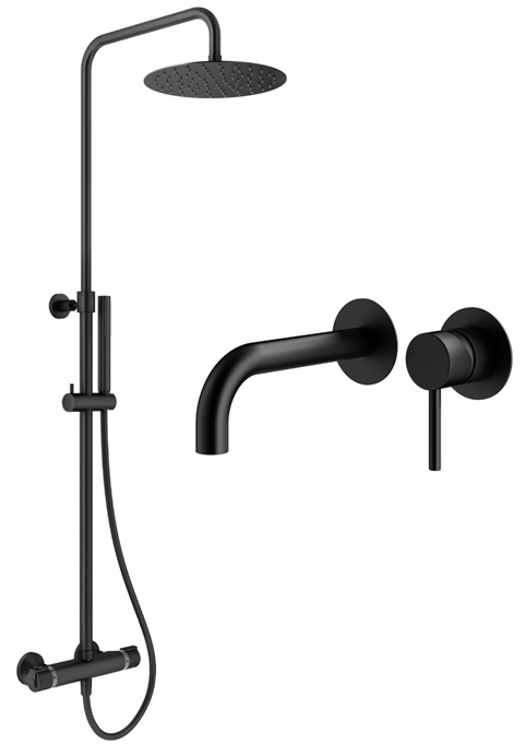 

Душевой комплект Plumberia Selection Ixo KITXO6302NO210 черный матовый, KITXO6302NO210