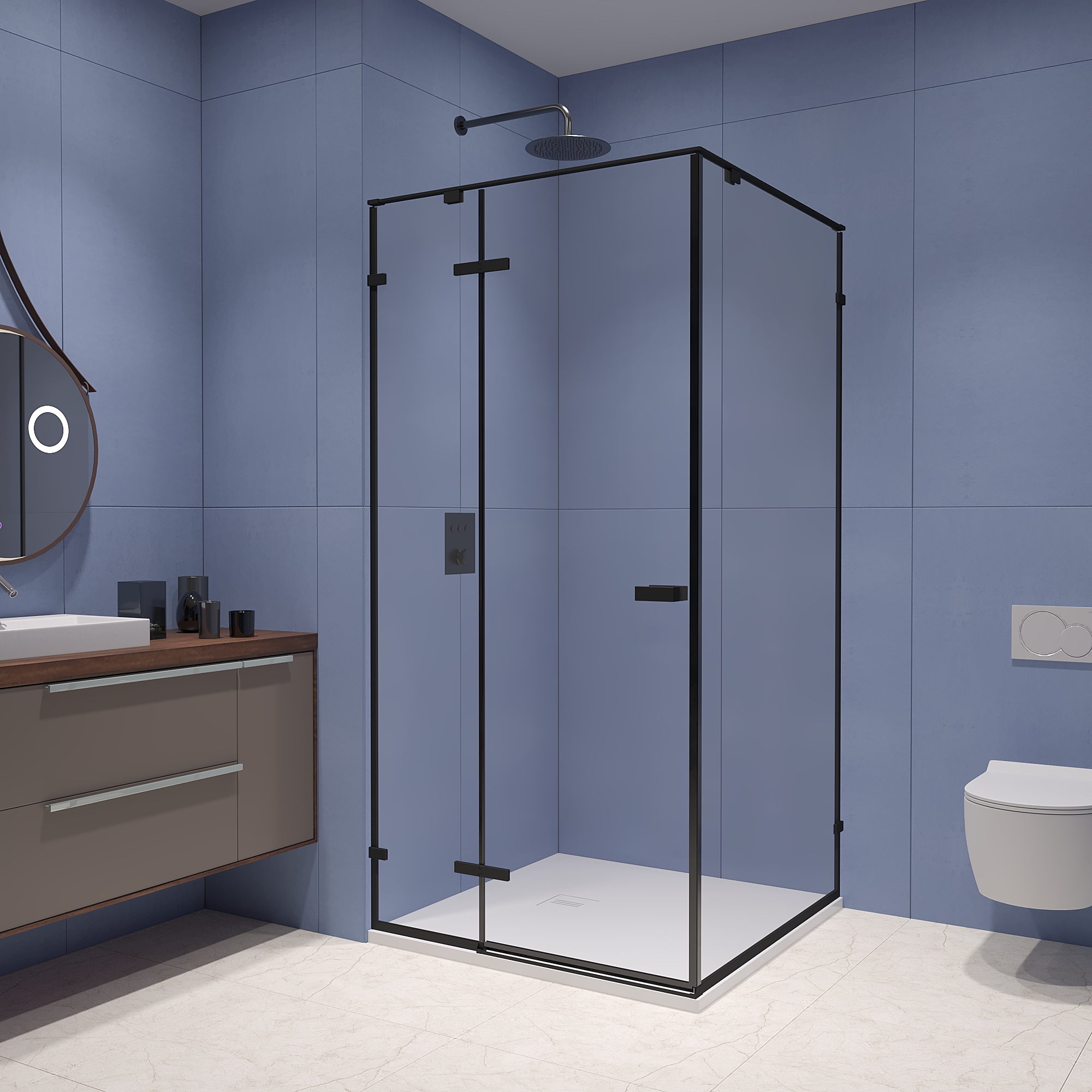 

Душевой уголок RGW Stilvoll SV-030B 100x100 см профиль черный, стекло прозрачное, SV-030B