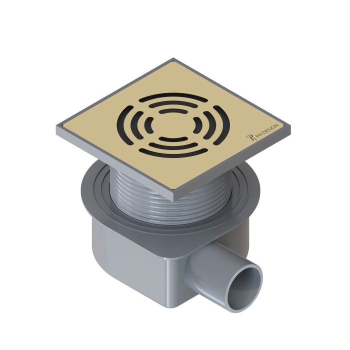 

Душевой трап Boheme Smart Design 984-10-G 10х10 см, золото, 984-10-G