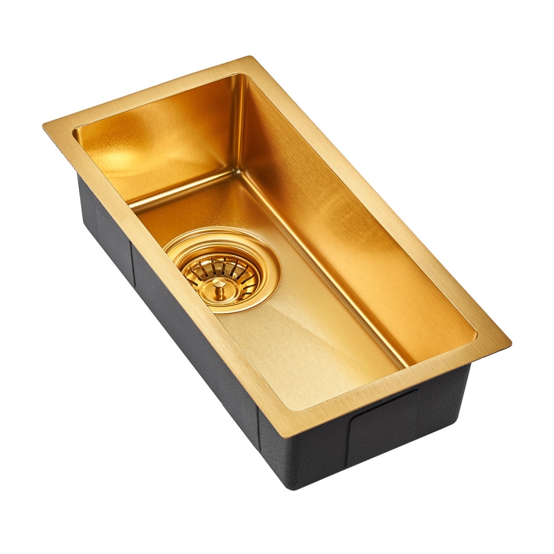 

Мойка кухонная Emar PVD 201 EMB-126A PVD Nano Golden золото, EMB-126A PVD Nano Golden