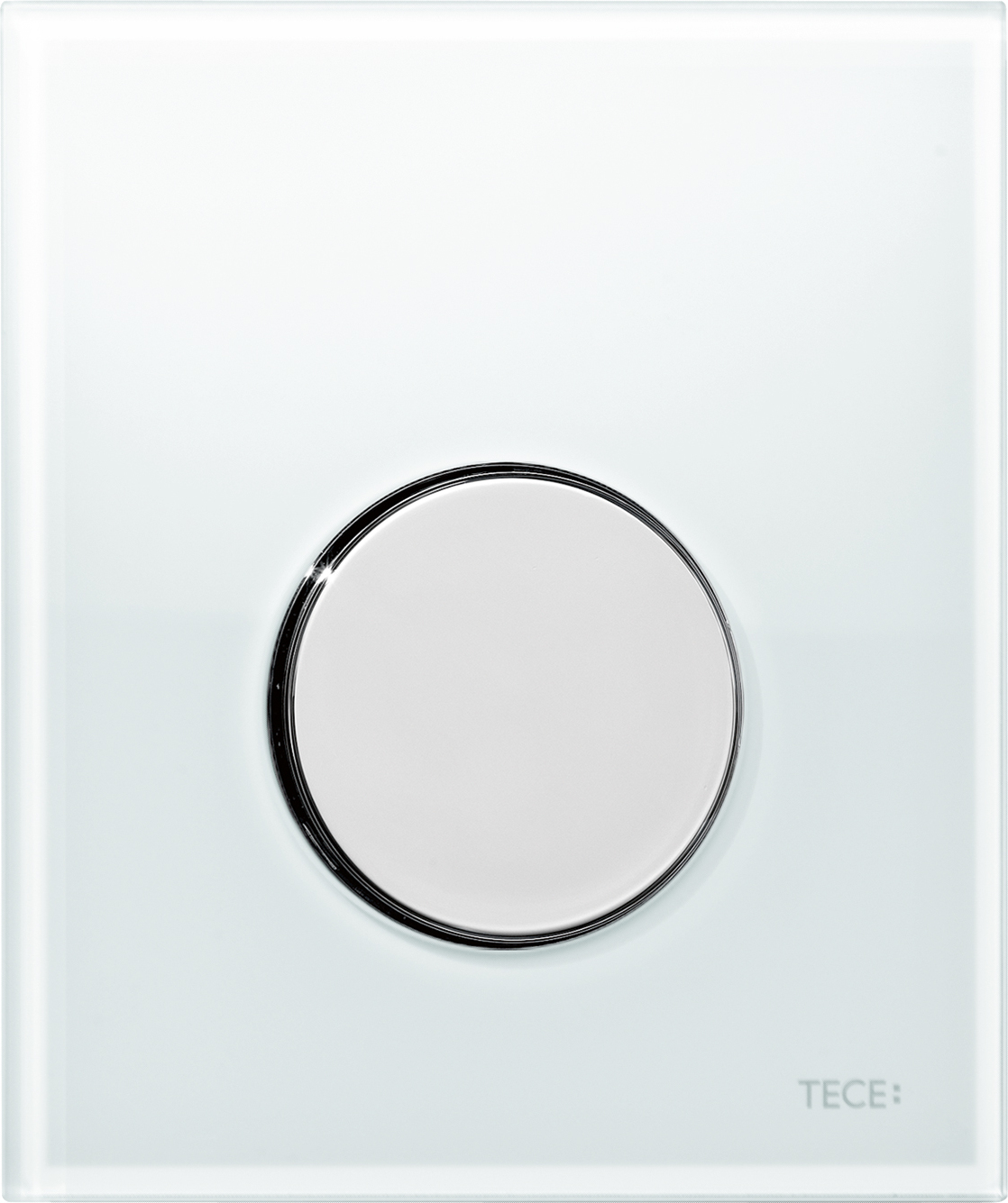 

Кнопка смыва TECE Loop Urinal 9242660 белое стекло, кнопка хром, Loop Urinal 9242660