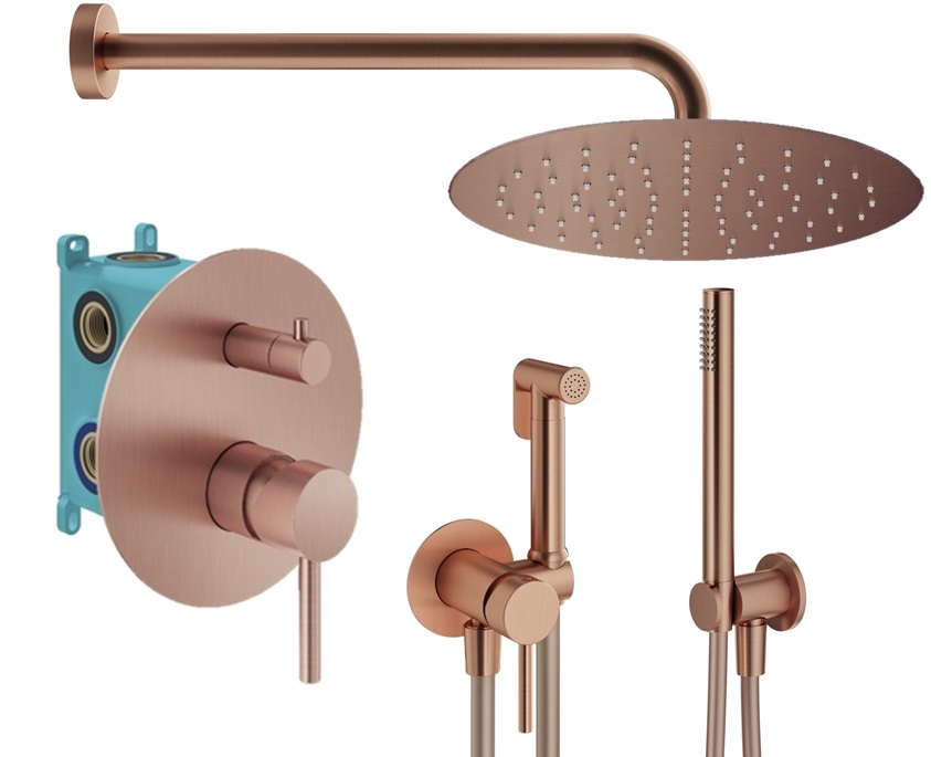 

Душевой комплект Plumberia Selection Ixo KITZXO18RS медь брашированная, KITZXO18RS