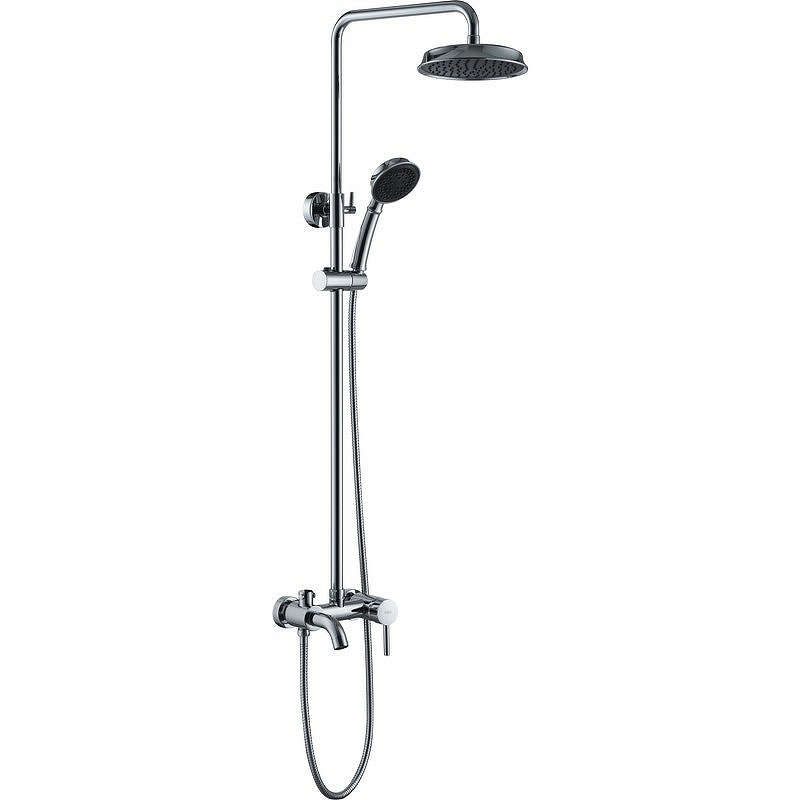 

Душевая стойка Haiba HB2407 с изливом и смесителем, Хром, HB2407