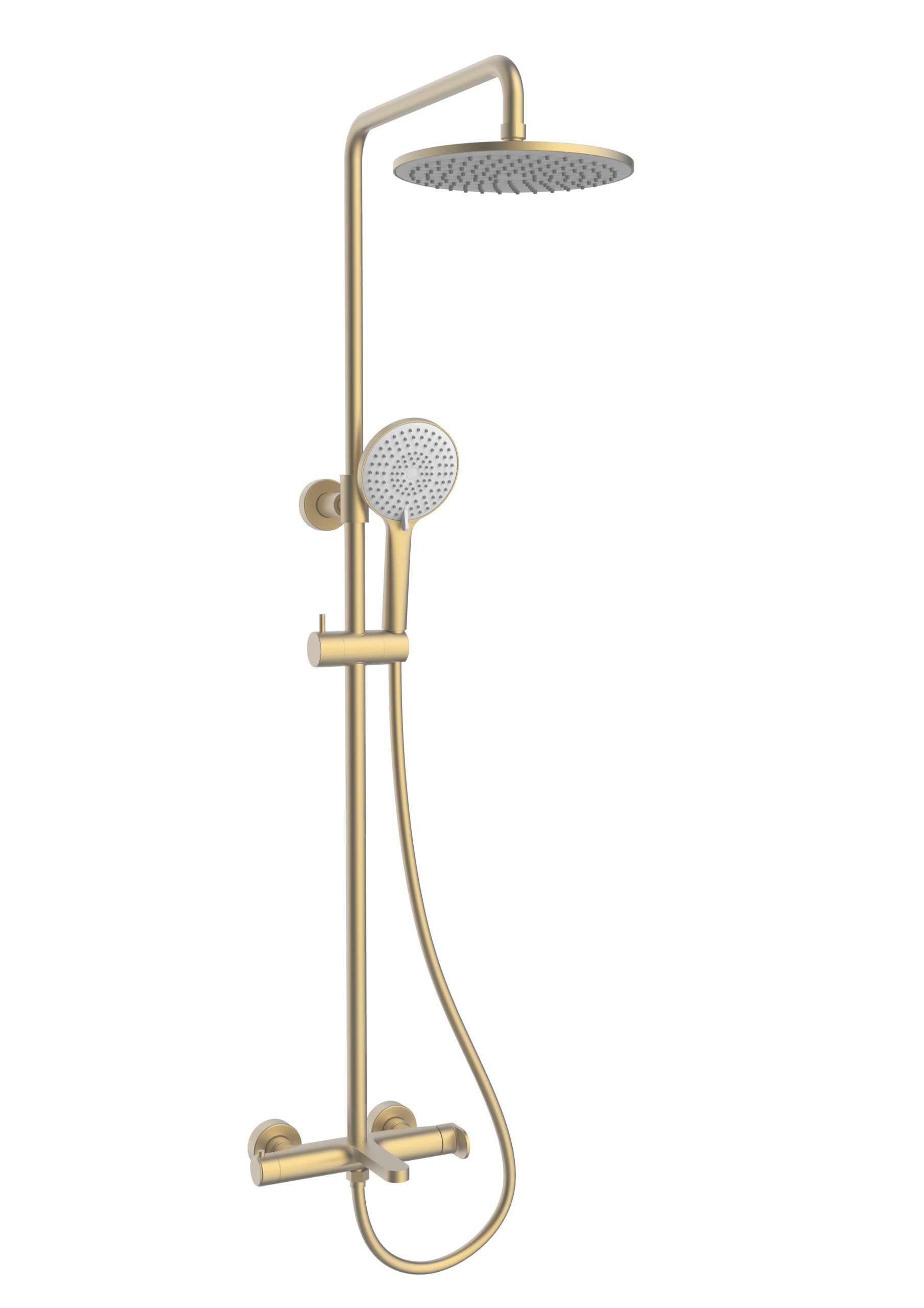

Душевая стойка Vincea Rondo VSFS-1R1BG с изливом, брашированное золото, VSFS-1R1BG