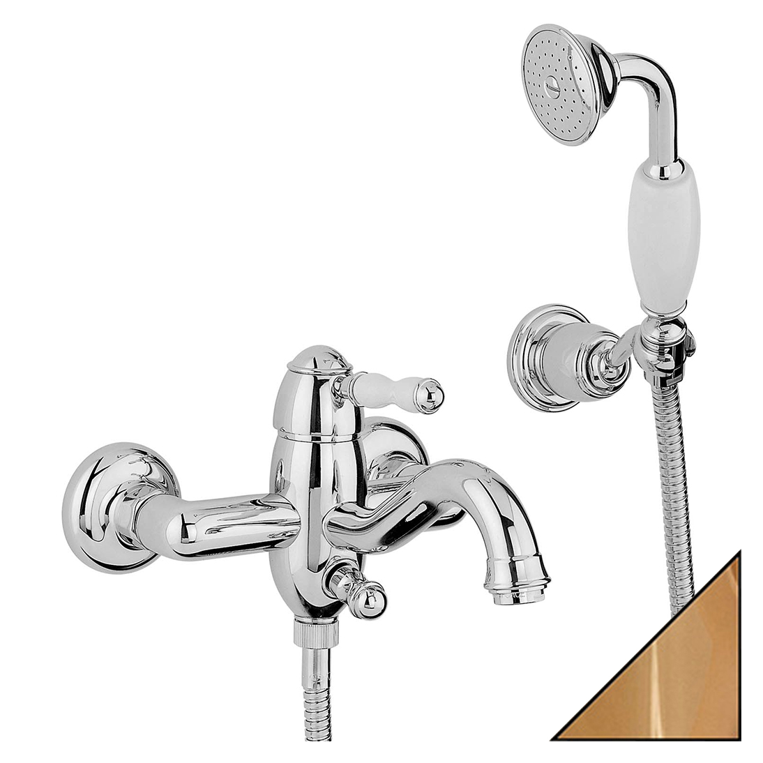 

Смеситель Bandini Antico 855.620 Oro для ванны с душем, Золото, Antico 855.620 Oro