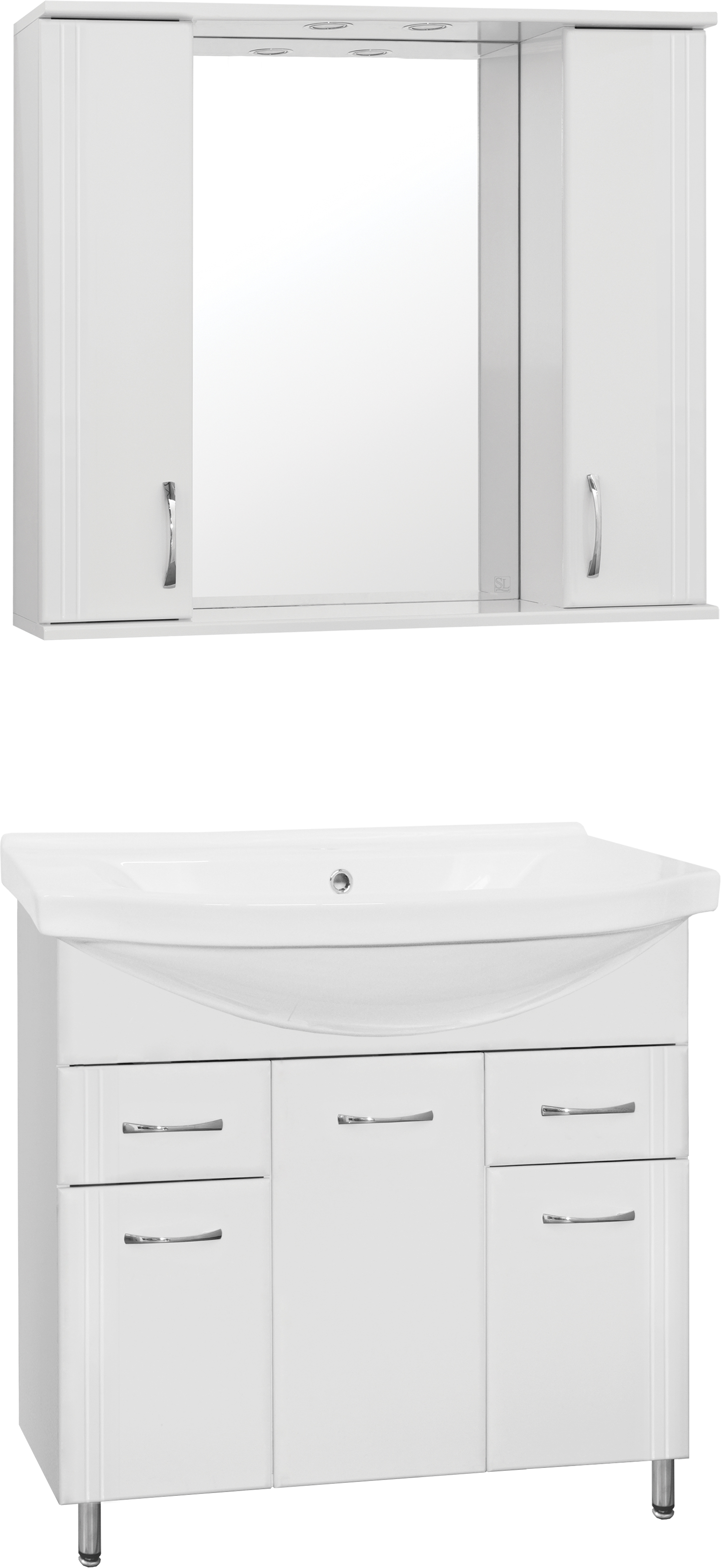 

Мебель для ванной Style Line Эко Стандарт №26 90 белая, Белый, Эко Стандарт №26 90