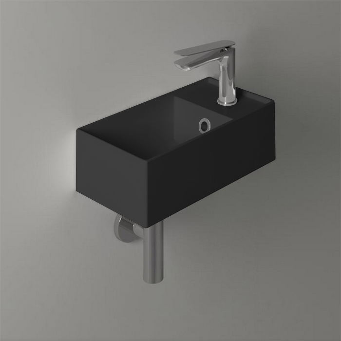 

Раковина Simas Agile AG20 nero matt*1 40х20 R с отверстием под смеситель, черная матовая, Черный, Agile 40х20
