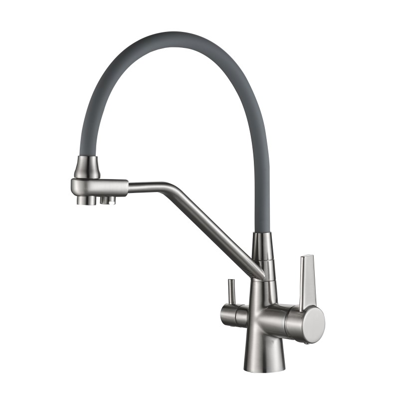 

Смеситель для кухонной мойки Haiba HB76855-5 сталь, HB76855-5