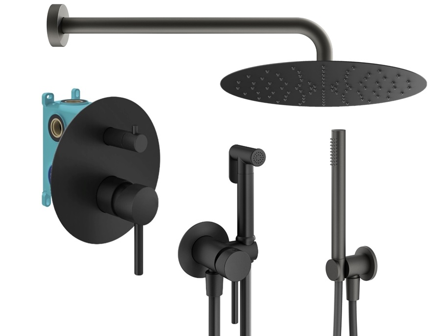 

Душевой комплект Plumberia Selection Ixo KITZXO18NO черный матовый, KITZXO18NO