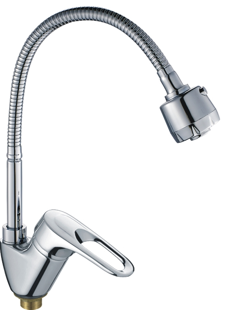 

Смеситель Haiba HB4304-3 для кухни, с гибким изливом, Хром, HB4304-3
