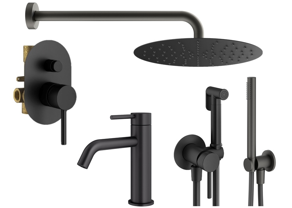 

Душевой комплект Plumberia Selection Ixo KITZXO15NO53 черный матовый, KITZXO15NO53
