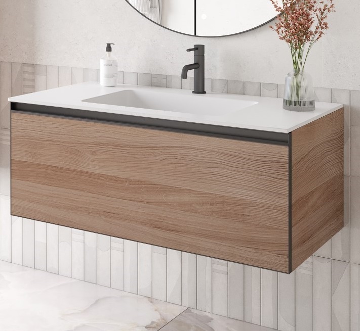 

Тумба с раковиной Armadi Art Quatro 100 подвесная, willow/антрацит, Дерево / антрацит, 790-M1-100-W-A