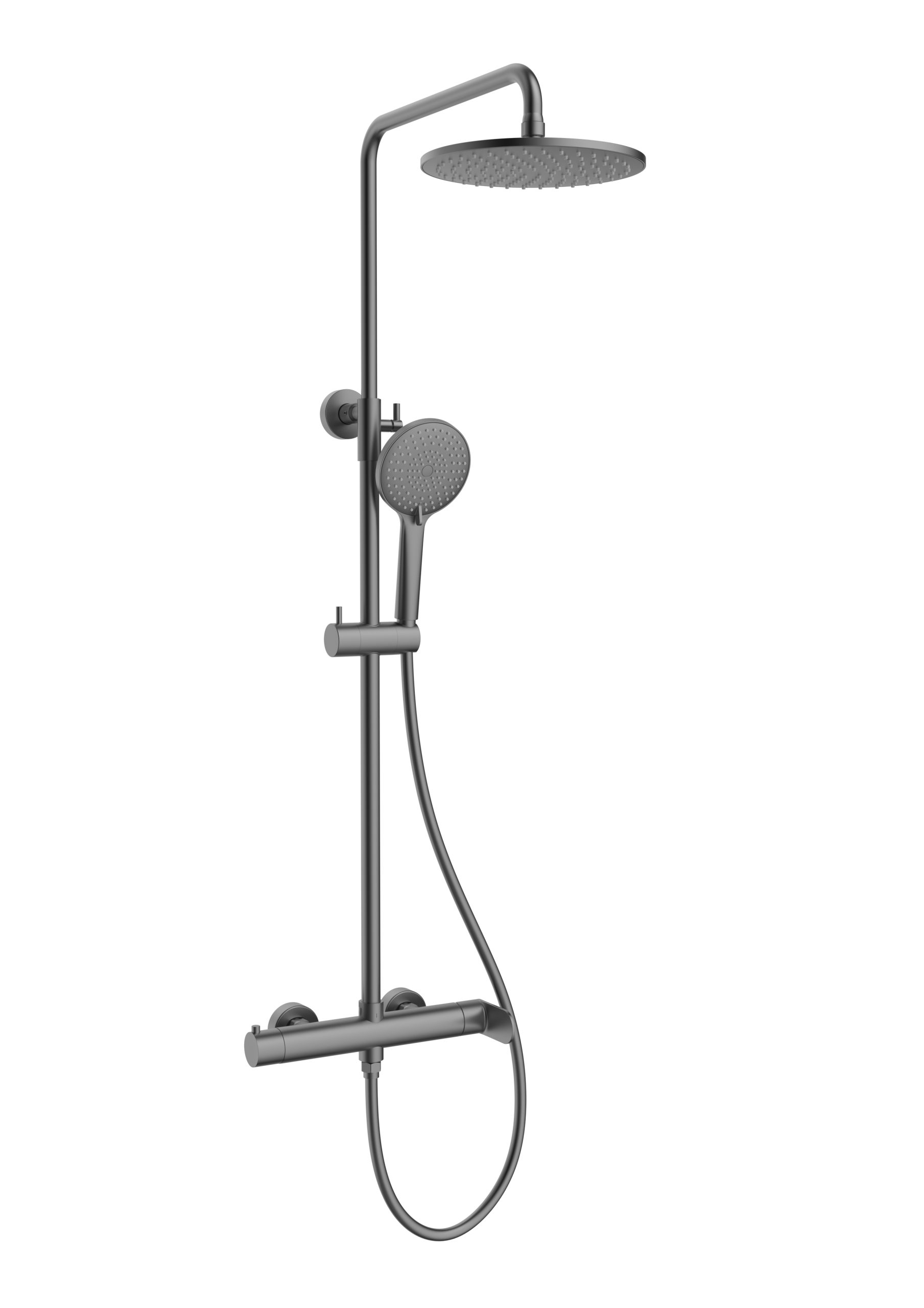

Душевая стойка Vincea Rondo VSFS-1R0GM вороненая сталь, VSFS-1R0GM