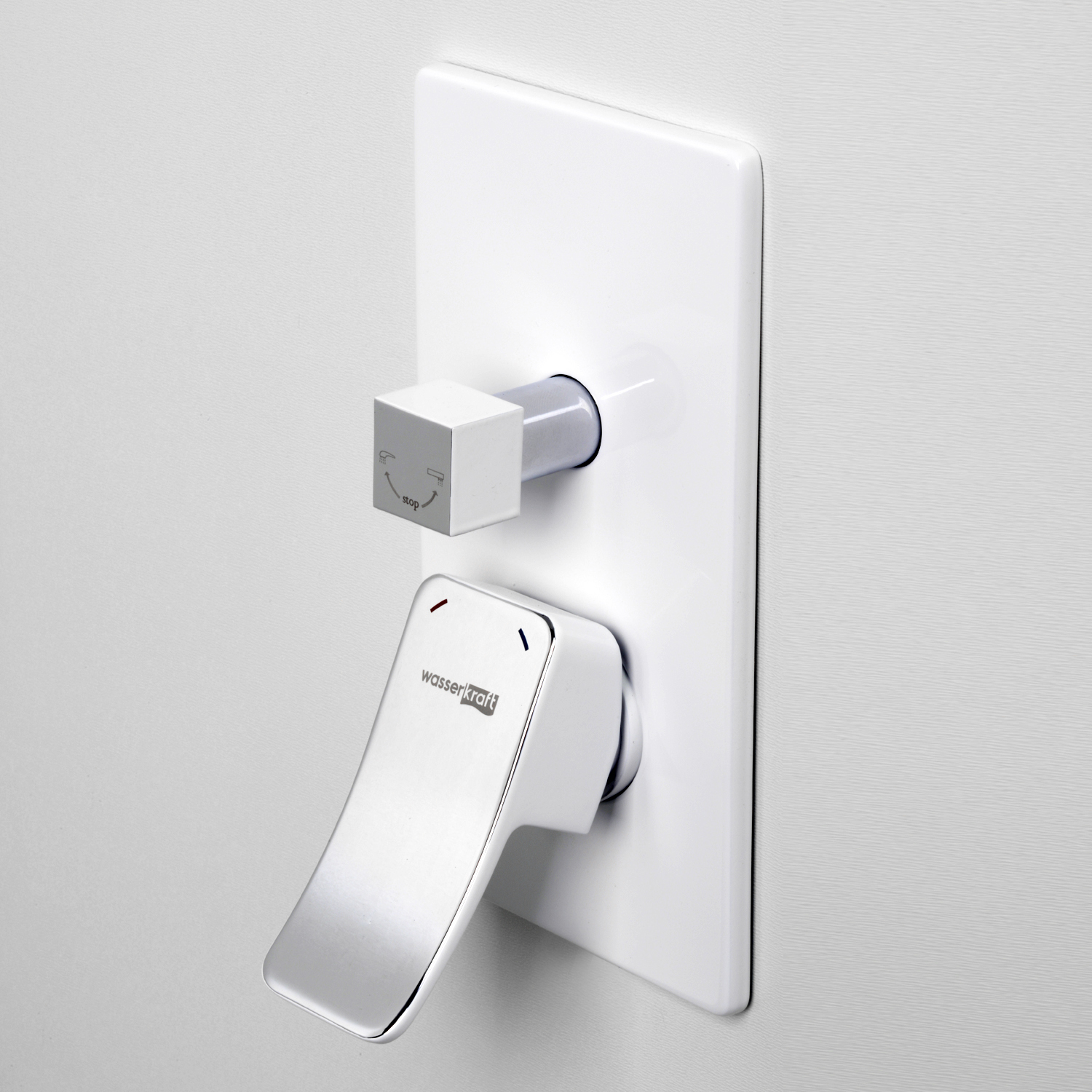 

Смеситель для душа WasserKRAFT Aller 10651WHITE белый/хром, Хром / белый, 10651WHITE