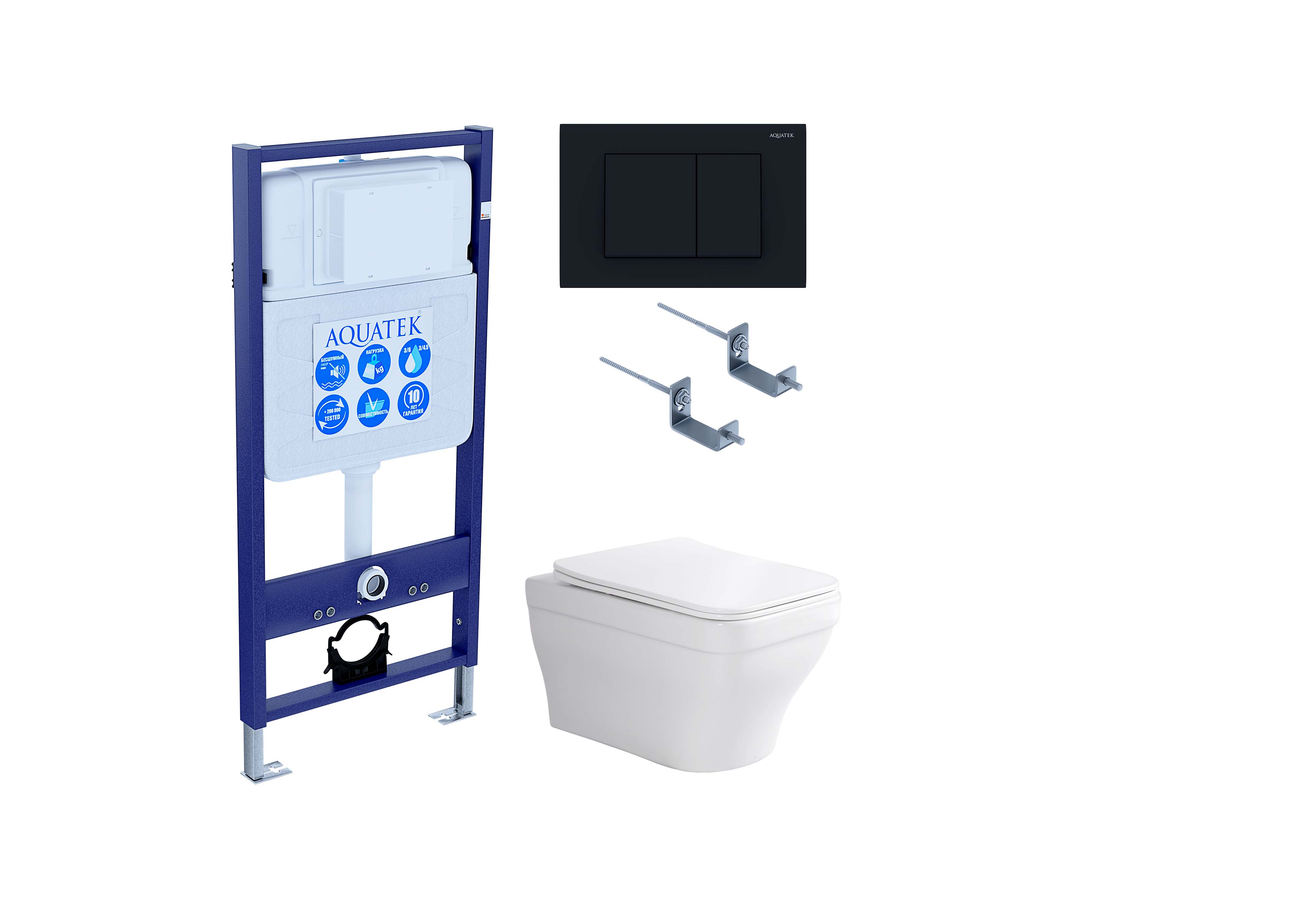 

Комплект инсталляция Aquatek Standart INS-0000012 + унитаз Амадео AQ1163-00 + кнопка KDI-0000012 + комплект креплений, Белый, SET AQUATEK АМАДЕО-012 4в1