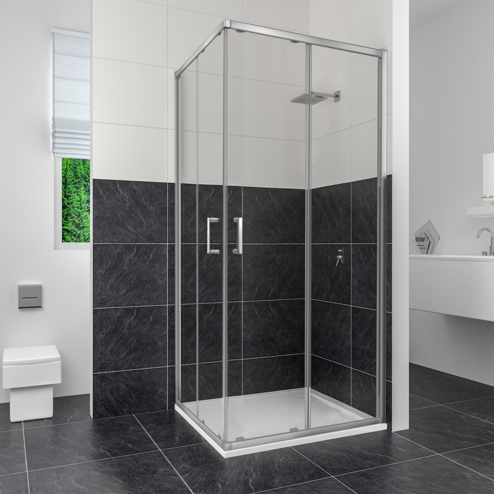 

Душевой уголок RGW Classic CL-34 100x100 профиль хром, стекло прозрачное, Classic CL-34