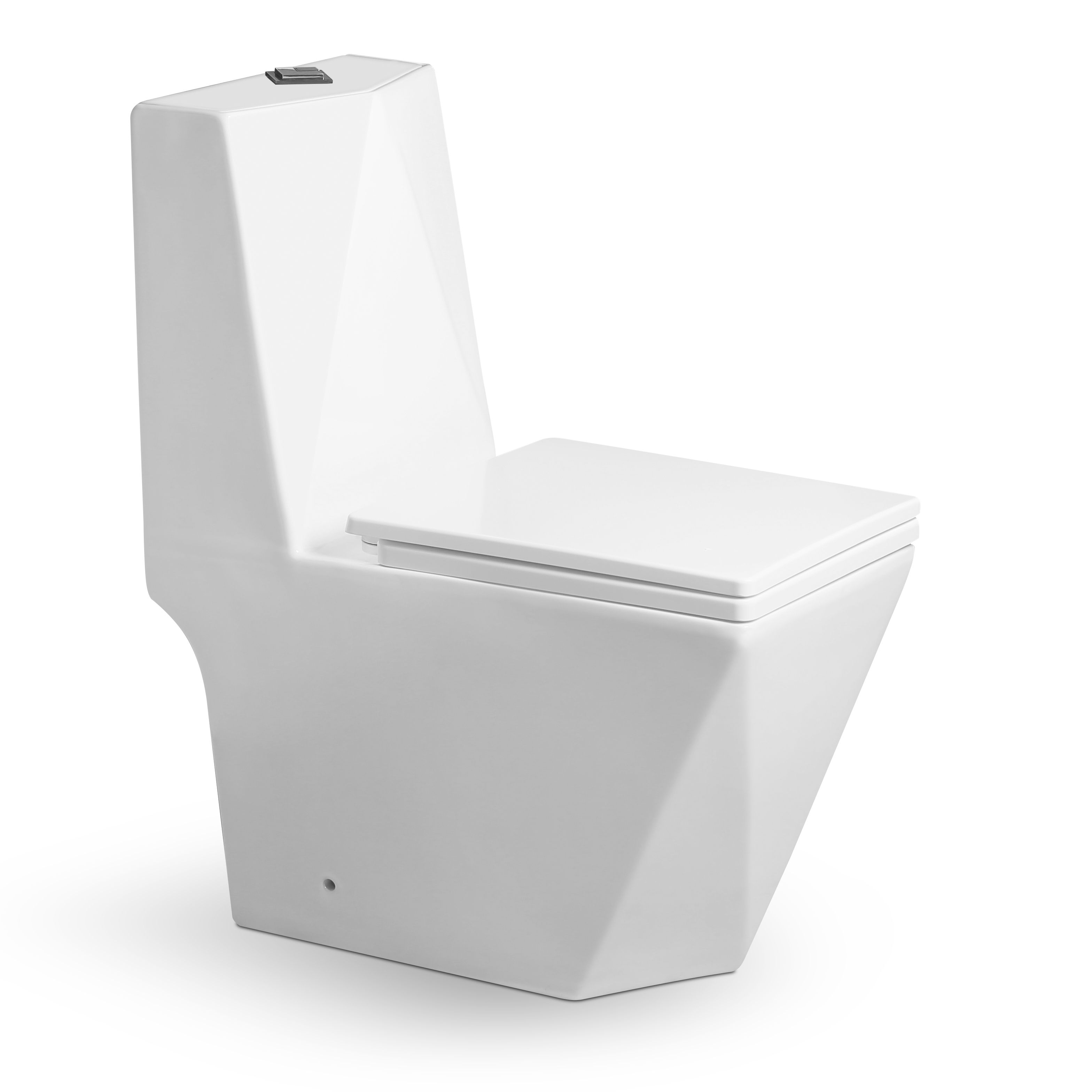 

Унитаз-моноблок SantiLine SL-5013 безободковый, с микролифтом, Белый, SL-5013