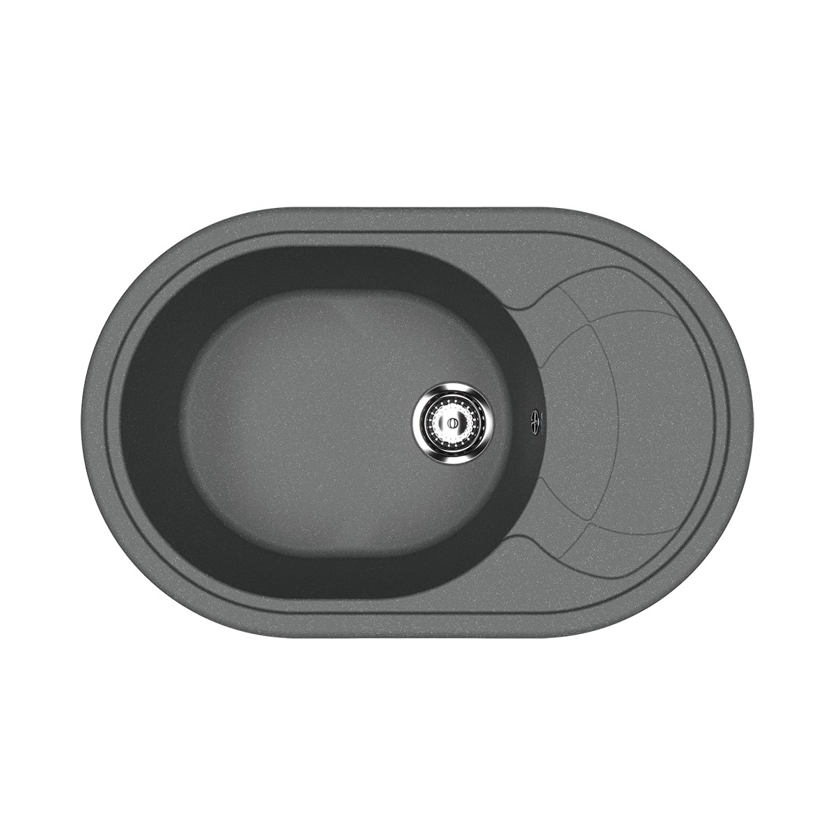 

Мойка кухонная Ulgran U-610-343 78х50 серая, Серый, U-610-343