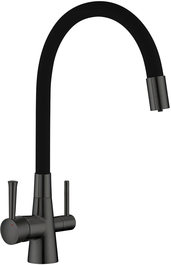 

Смеситель Lemark Comfort LM3075GM для кухонной мойки, Черный