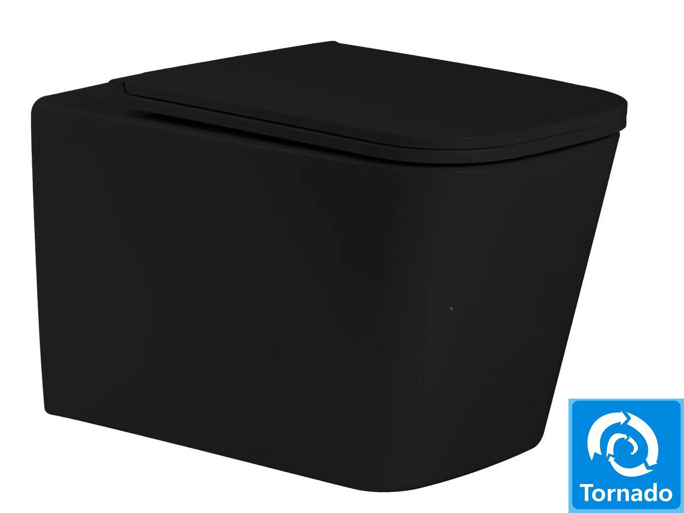 

Унитаз подвесной SantiLine SL-5027MB безободковый, с системой смыва Tornado, черный матовый, SL-5027MB