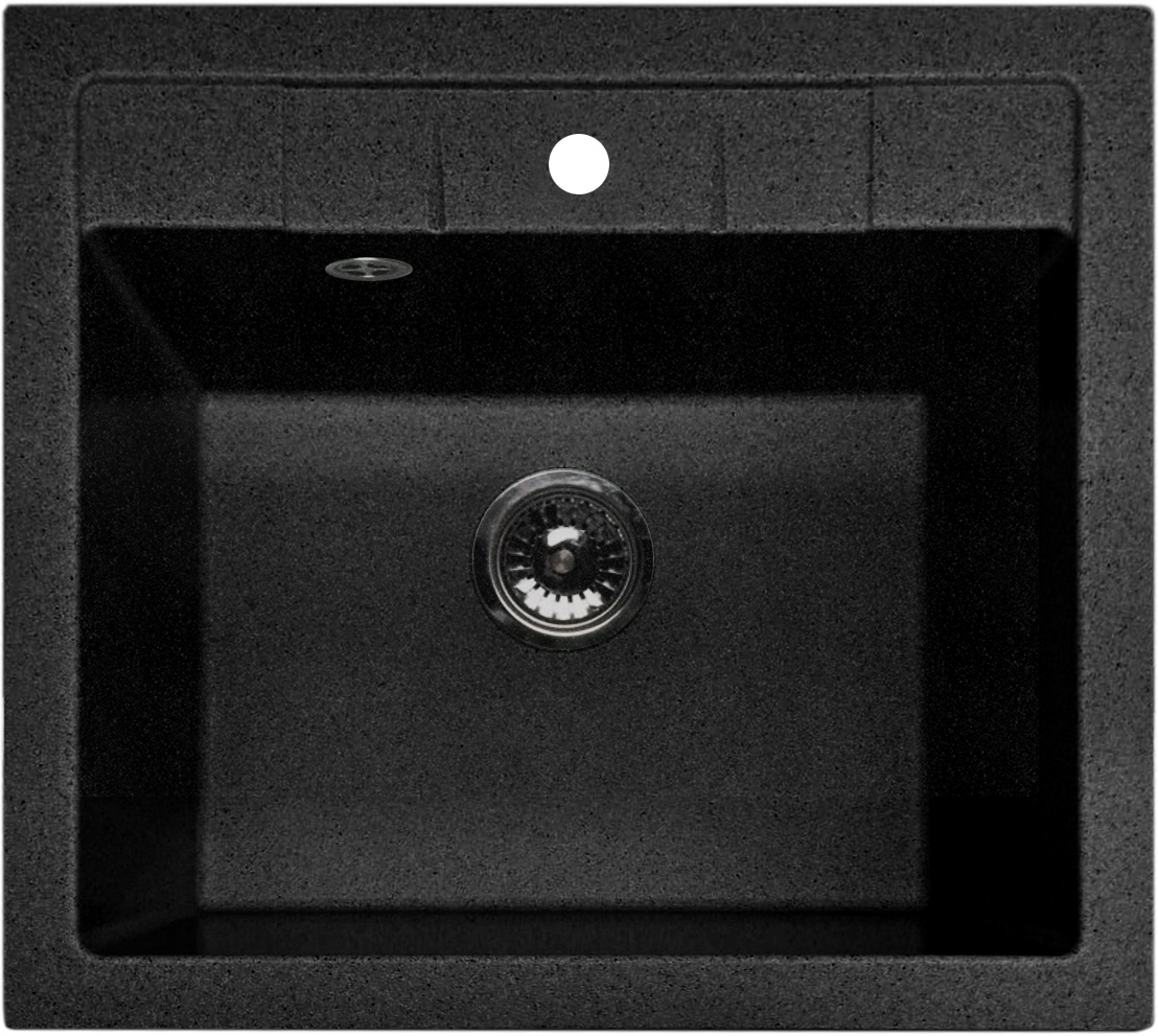 

Мойка кухонная GranFest QUADRO GF-Q-561 черная, Черный, GF-Q-561