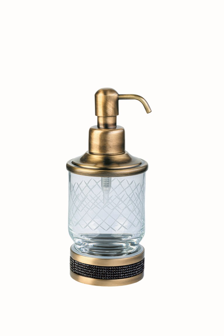 

Дозатор Boheme Royal Cristal 10929-BR-B настольный, бронза/черный, 10929-BR-B