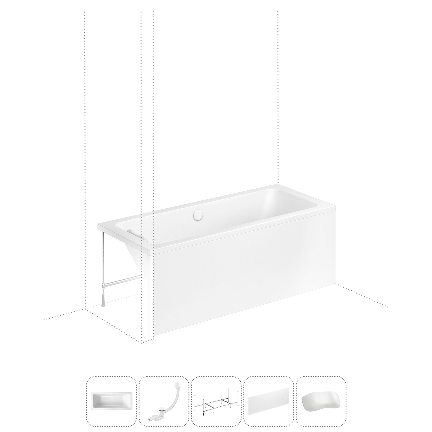 

Комплект с ванной Lavinia Boho Pure 202011674, 202011674