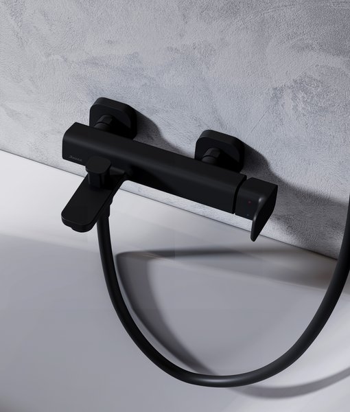 

Смеситель Ravak 10° Free TD F 022.20/150 для ванны с душем черный, TD F 022.20/150