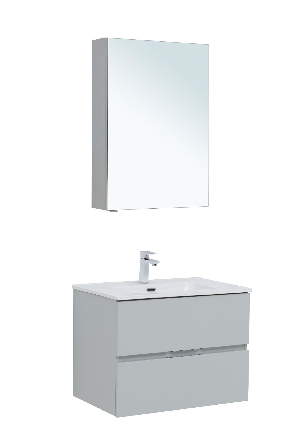 

Мебель для ванной Aquanet Алвита New 70 2 ящика, серая, Серый, Алвита New 70