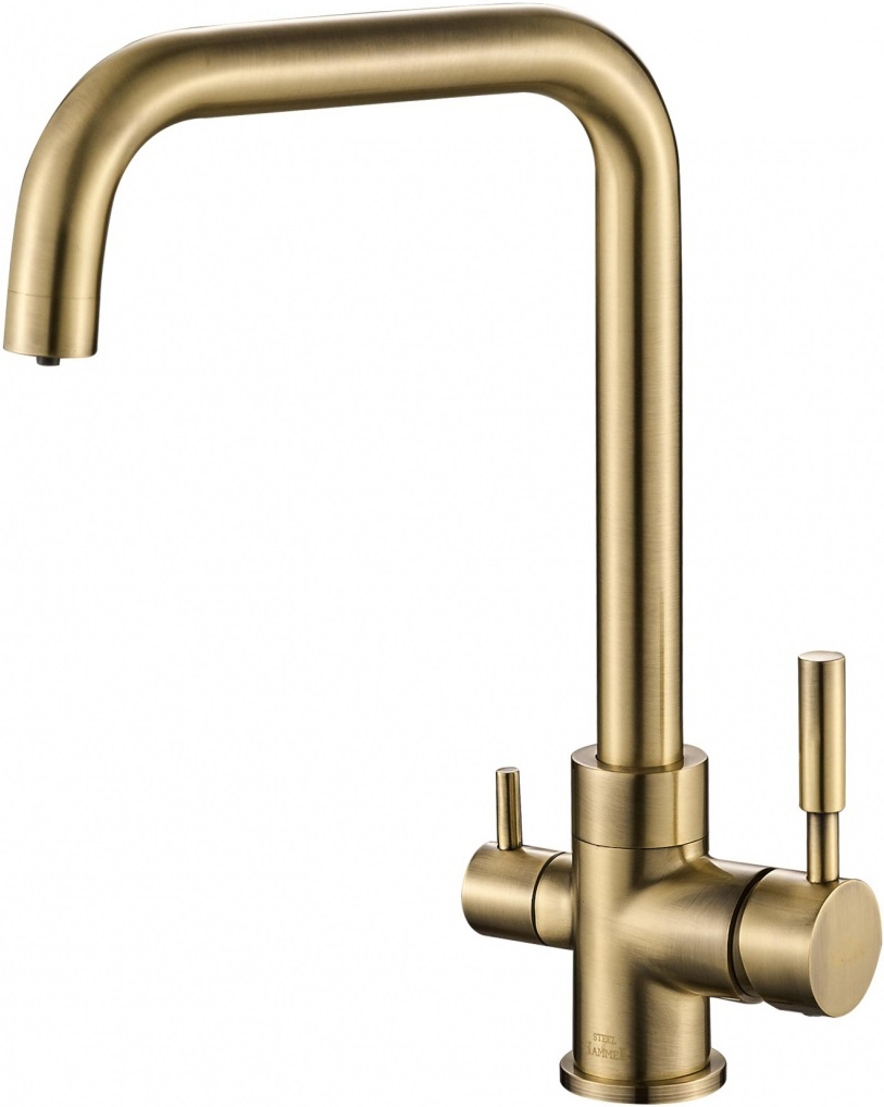 

Смеситель Steel Hammer SH 715 BRONZE для кухонной мойки, Бронза