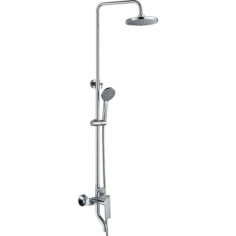 

Душевая стойка Haiba HB2414 с изливом и смесителем, Хром, HB2414