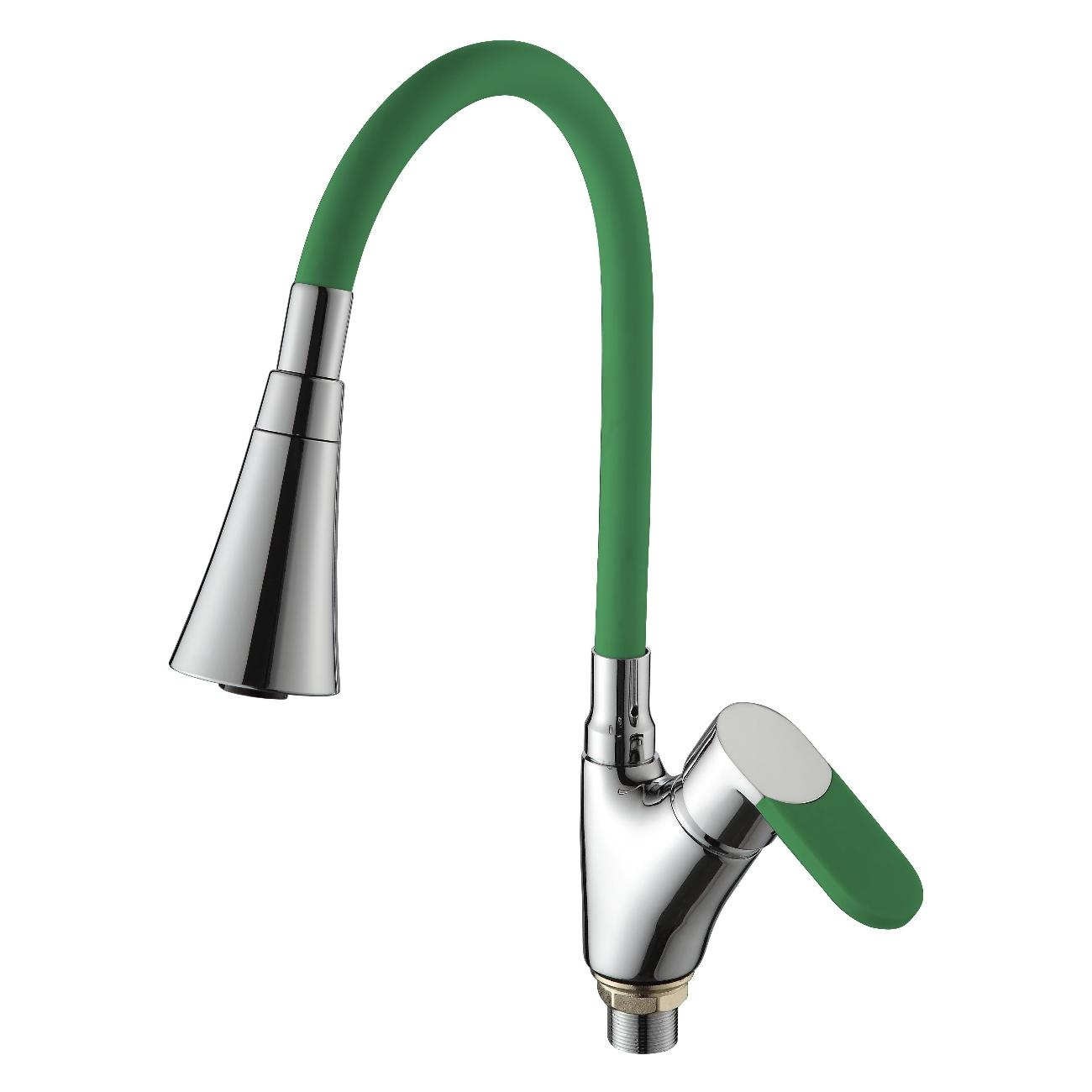 

Смеситель Ammore A5007-5T для кухонной мойки зеленый / хром, A5007-5T