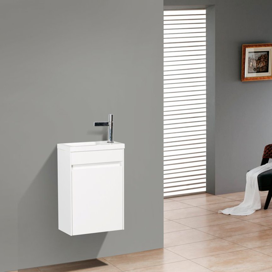 

Тумба с раковиной BelBagno Pietra Mini 40 R bianco lucido, Pietra Mini 40 R