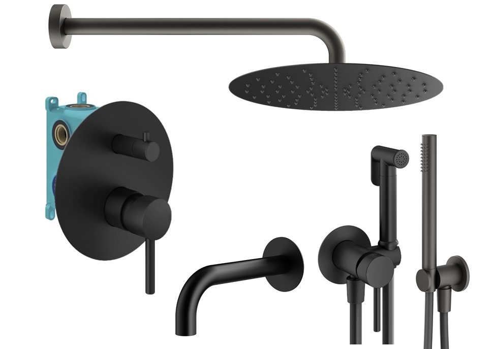 

Душевой комплект Plumberia Selection Ixo KITZXO19NO60 черный матовый, KITZXO19NO60