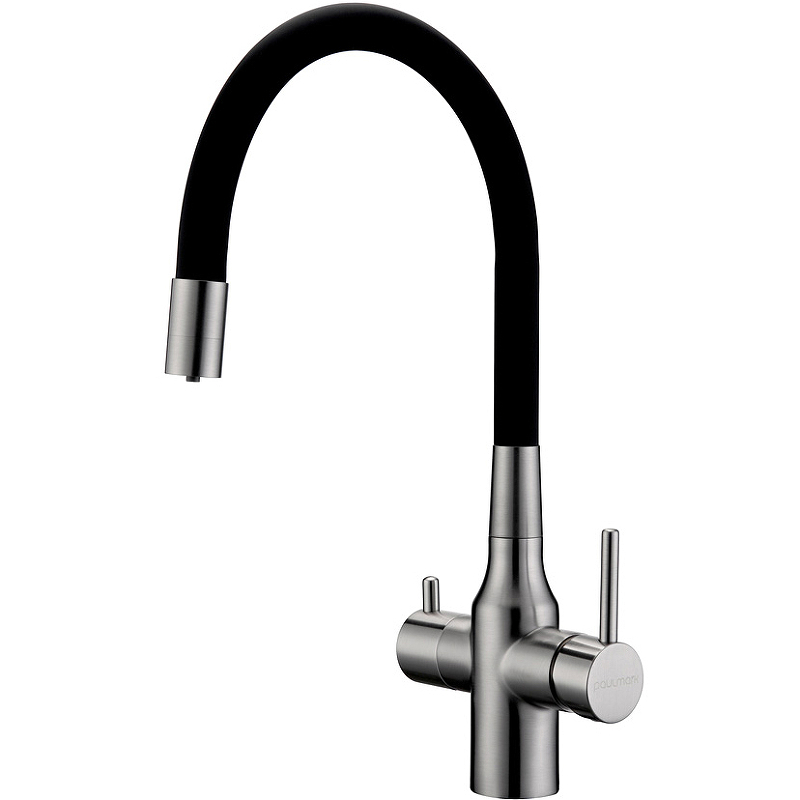 

Смеситель для кухонной мойки Paulmark Salix Sa213419-NI никель, Sa213419-NI