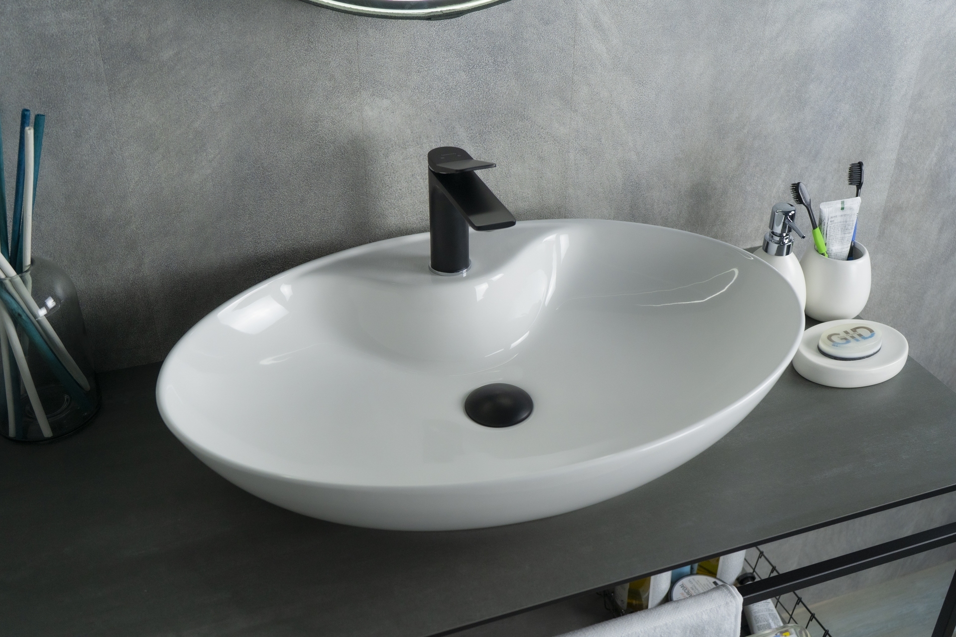 

Раковина Gid Lago N9438 накладная 65х43 белая, Белый, Lago N9438
