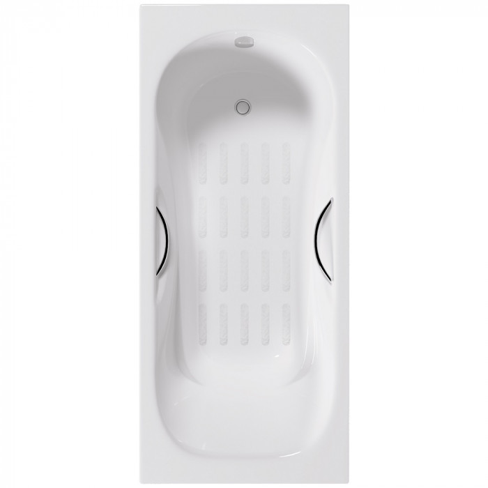 

Чугунная ванна Delice Malibu Elite 140х75 с отверстиями под ручки и антискользящим покрытием, без ножек, Белый, Malibu Elite DLR230628R-AS