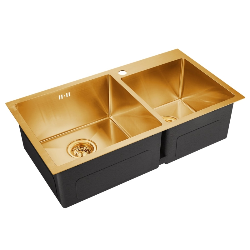

Мойка кухонная Emar PVD EMB-210 PVD Nano Golden золото, EMB-210 PVD Nano Golden